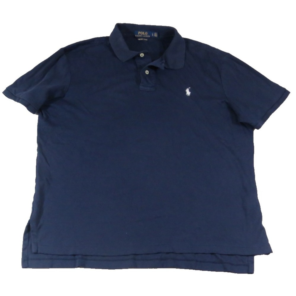 Polo Ralph Lauren Soft Touch Men L Navy Blue Pima Cotton Short Sleeve Polo Shirt
